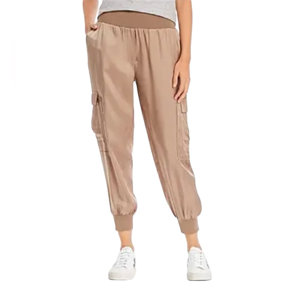 Cinq a Sept Giles Beige Cargo Jogger Trousers